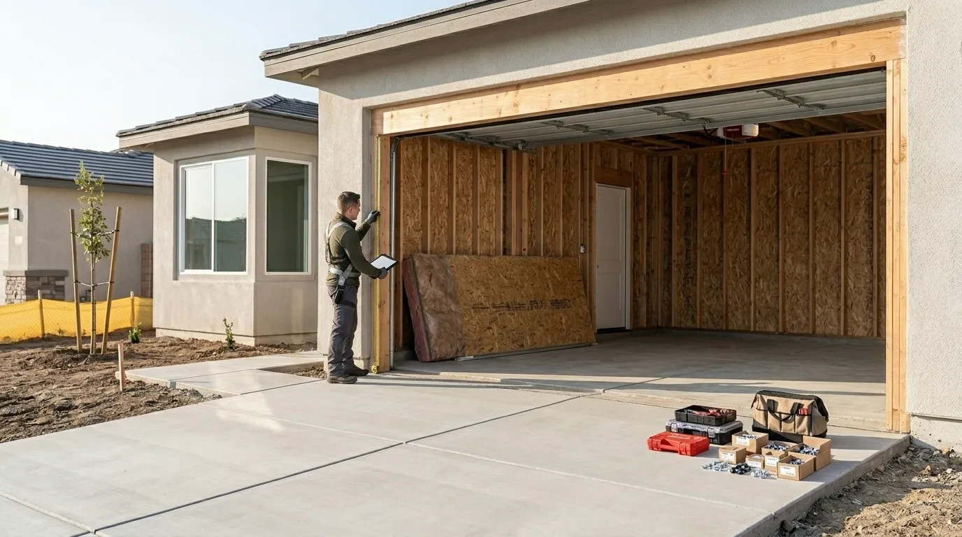 New residential garage door installed on a Morgantown West Virginia home