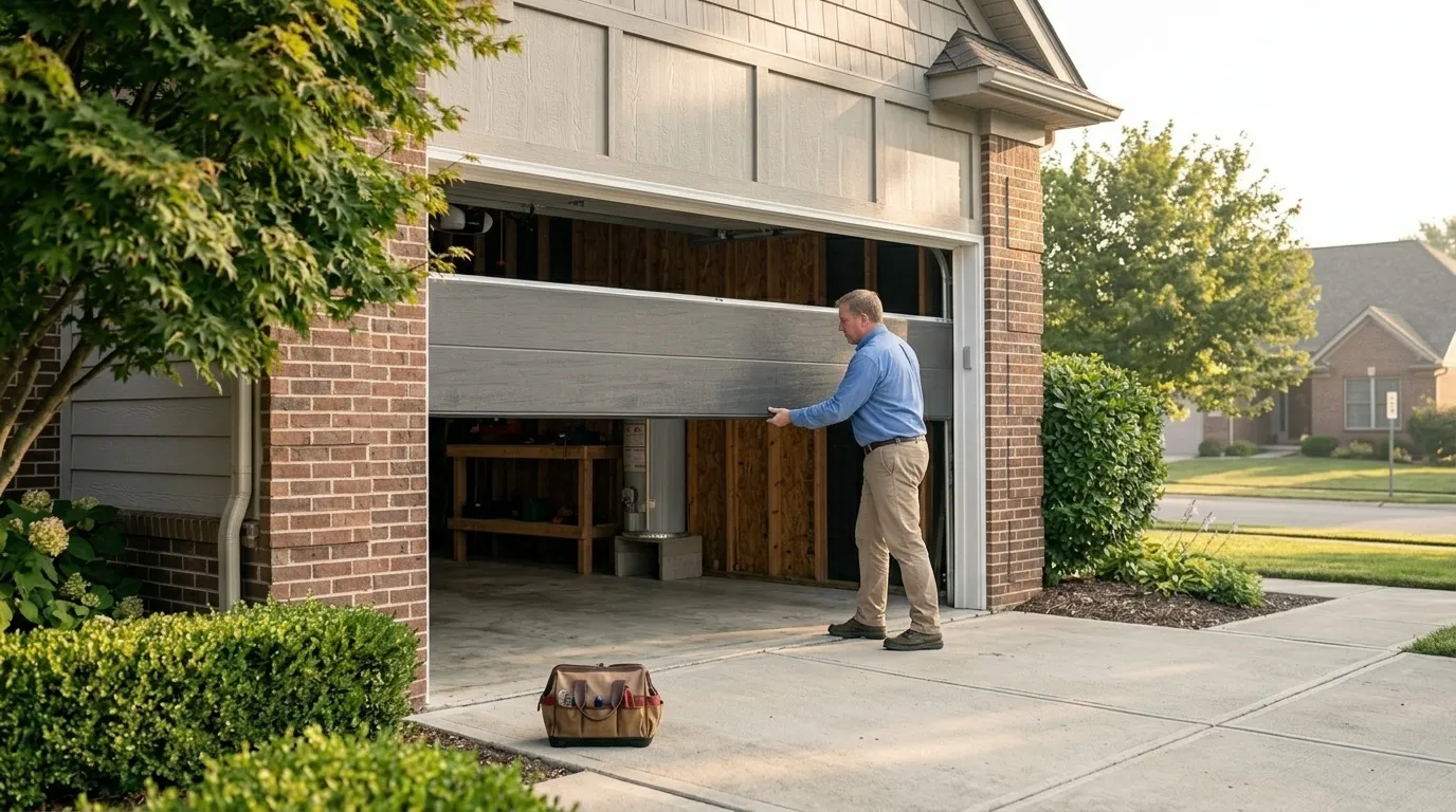 New Garage Door Installation for Westover's 1950s Housing Stock in Morgantown